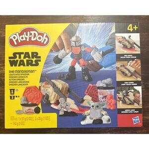 Play-Doh Star Wars Mandalorian Launching Speeder Playset Grogu Hasbro NIB